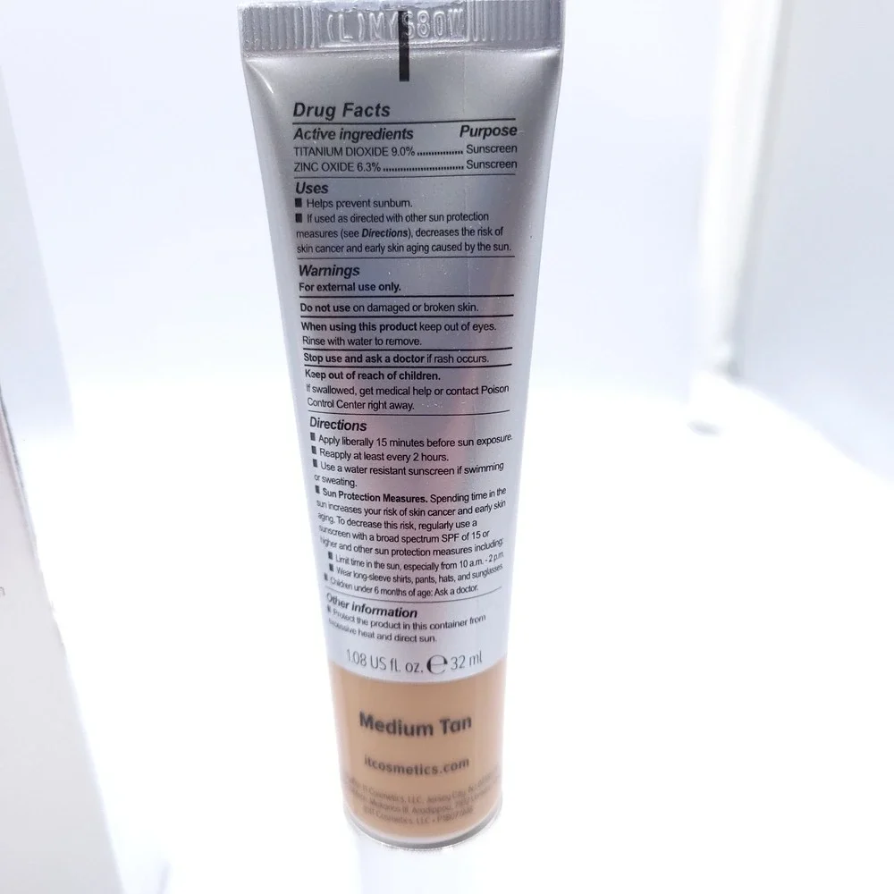2 x It Cosmetics Your Skin But Better CC Foundation SPF 50 Medium Tan Exp 02/22
